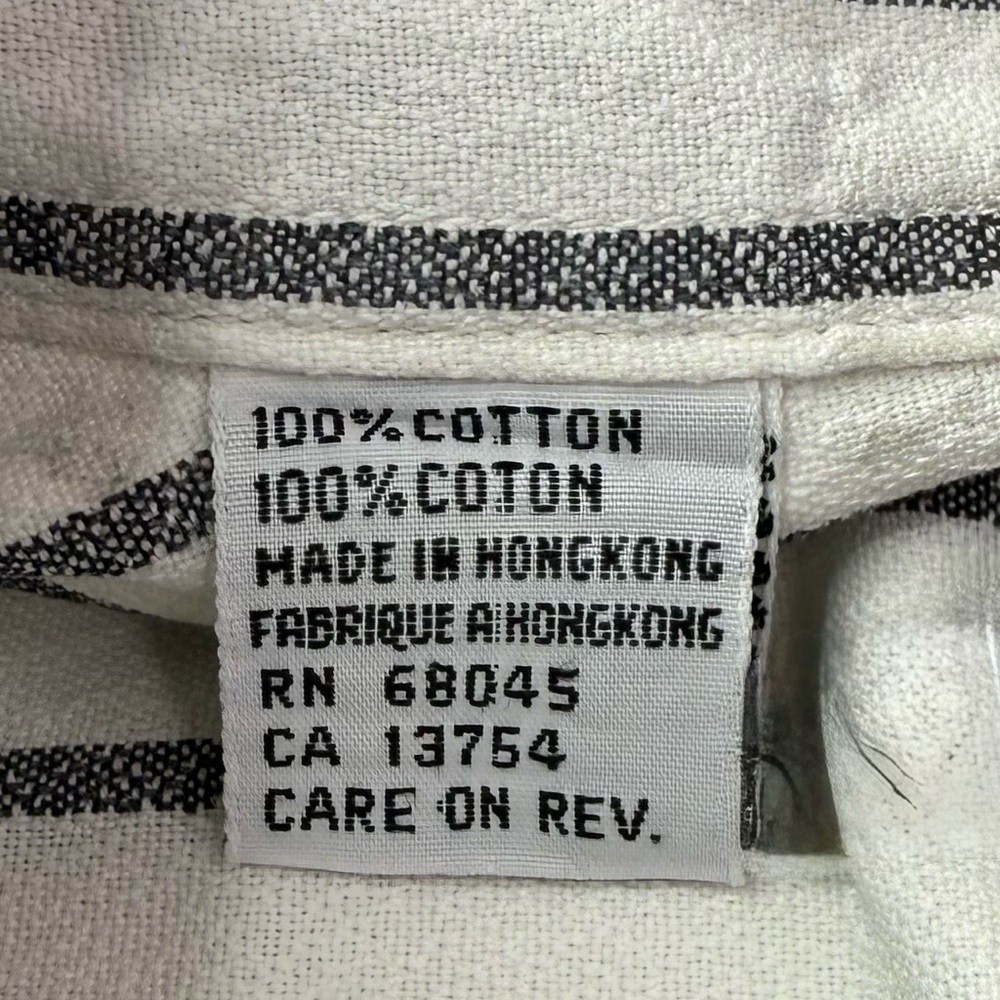 The Heartland Company White Striped Oversized Button Down Size Large - Picture 6 of 10